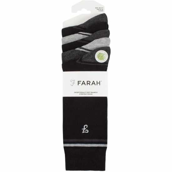 Farah 5 Pack Bamboo  Socks Mens  Мъжки чорапи