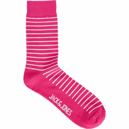 Jack And Jones Stripe Sock Mens Розова Яро Мъжки чорапи