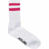 Jack And Jones Stripe Tennis Sock Mens Розова Яро Мъжки чорапи