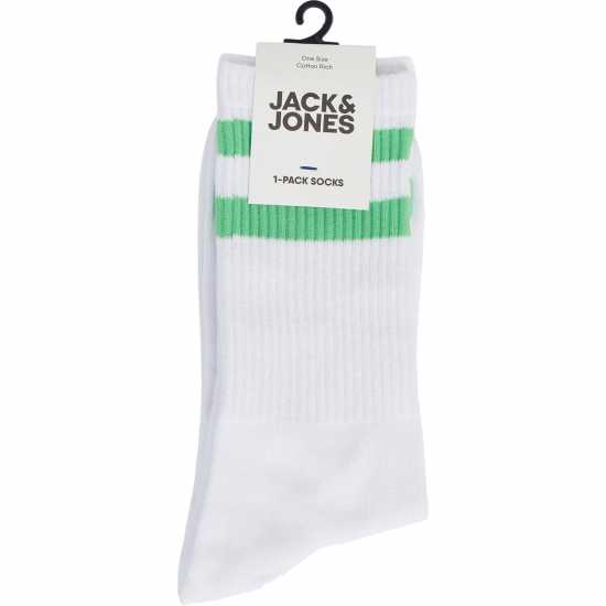 Jack And Jones Stripe Tennis Sock Mens Ясминово зелено Мъжки чорапи