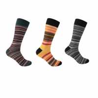 Firetrap 3Pk Strip Sock Mens  