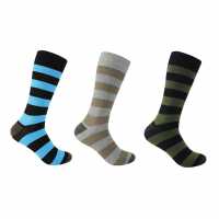 Firetrap 3Pk Strip Sock Mens  