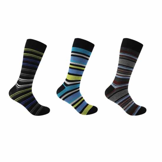 Firetrap 3Pk Strip Sock Mens  