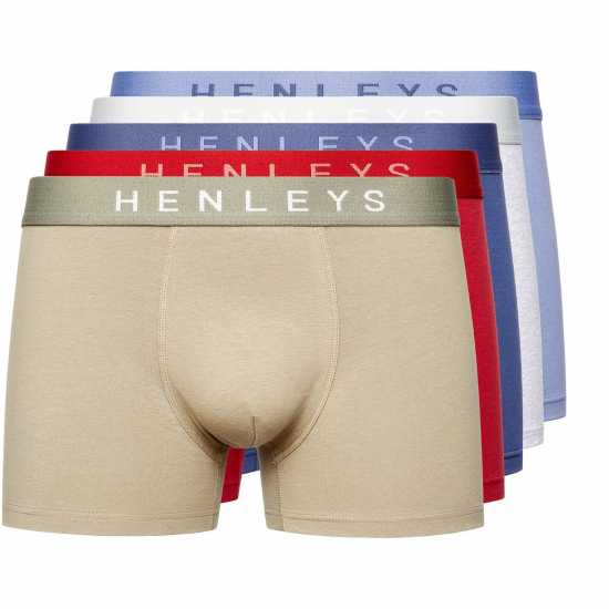 Henleys 5 Pack Boxers  Мъжко бельо