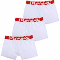 Money Chop White/red 3Pk Trunks  