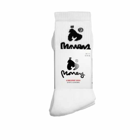 Money 3-Pack Sports Socks Бяло 