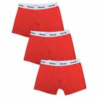 Money Red Repeat 3Pk Trunks  