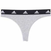 Adidas Active Comfort Cotton Thong Сиво пухкаво Дамско бельо