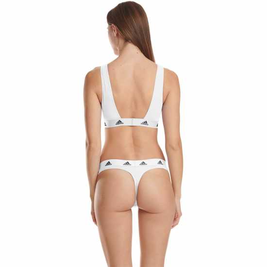 Adidas Active Comfort Cotton Thong Бяло Дамско бельо