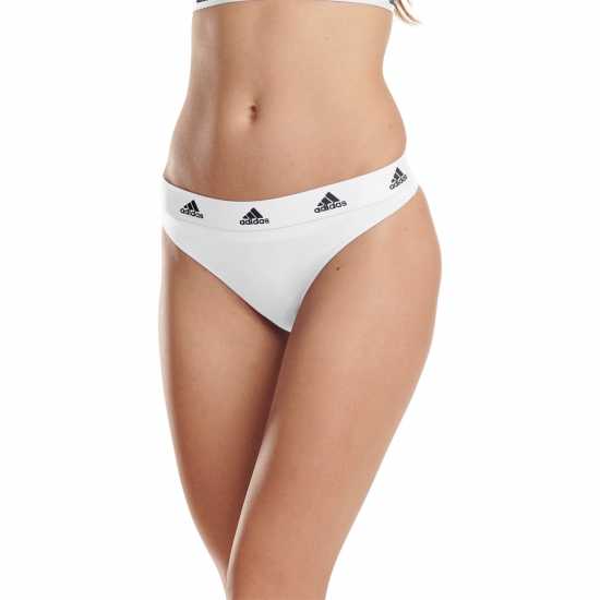 Adidas Active Comfort Cotton Thong Бяло Дамско бельо