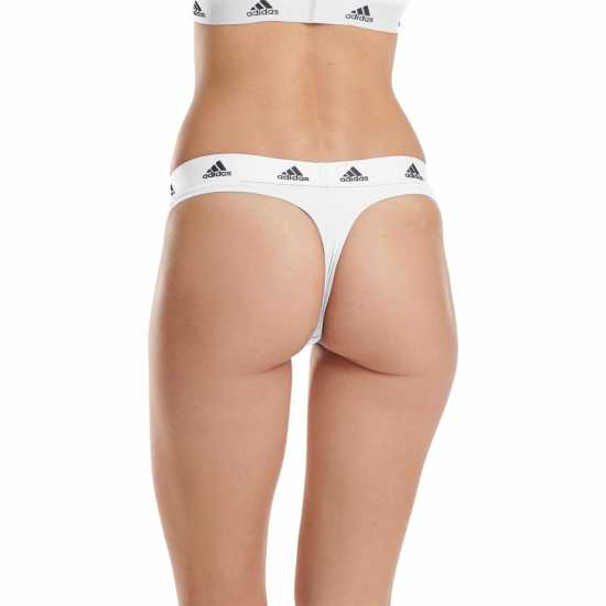 Adidas Active Comfort Cotton Thong Бяло Дамско бельо