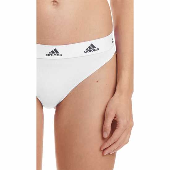 Adidas Active Comfort Cotton Thong Бяло Дамско бельо