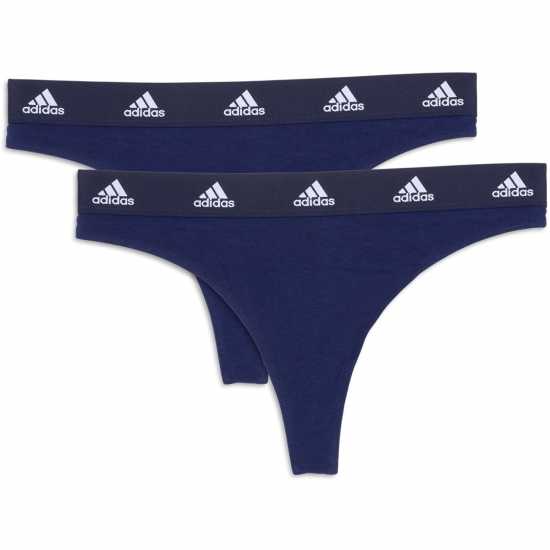 Adidas Active Comfort Cotton Thong 2-Pack Нощно небе Дамско бельо