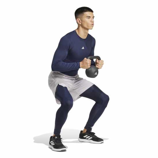 Adidas Мъжки Клин Techfit Compression Training Long Tights Mens Легендарна чернина 