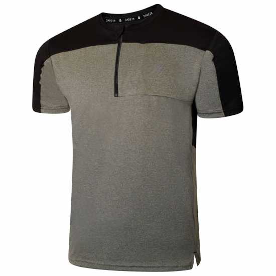 Dare2B Мъжка Риза Къс Ръкав Dare 2B 2B Aces Iii Jersey Short Sleeve Shirt Mens АгвЗеленМетал/Черен Мъжко облекло за едри хора