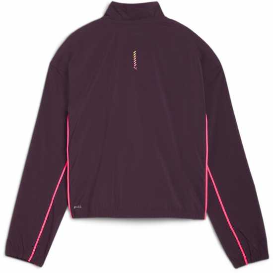 Puma Run For Her Fashion Woven Half Zip Fleece Womens  