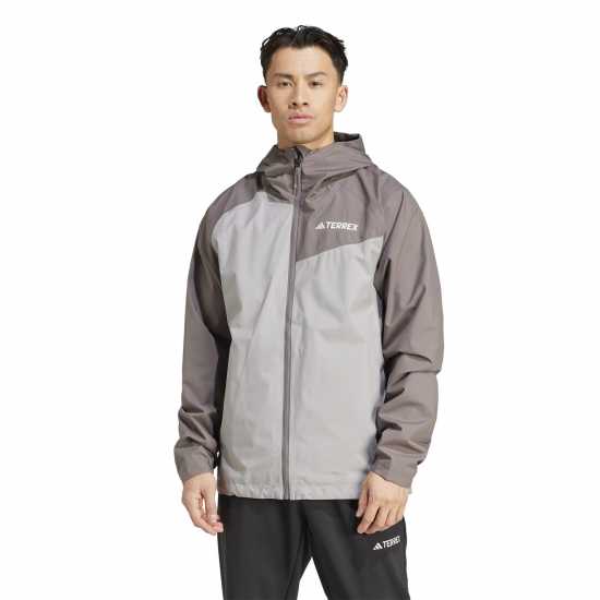 Adidas Непромокаемо Яке Mens Mt Waterproof Jacket Ch Solid Grey/C 