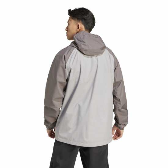 Adidas Непромокаемо Яке Mens Mt Waterproof Jacket Ch Solid Grey/C 