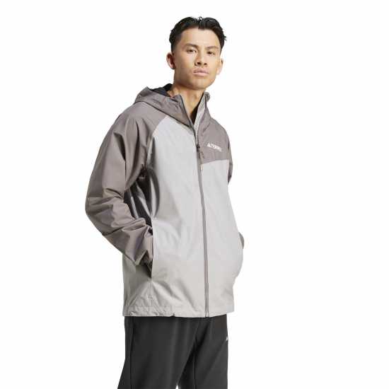 Adidas Непромокаемо Яке Mens Mt Waterproof Jacket Ch Solid Grey/C 