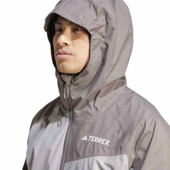 Adidas Непромокаемо Яке Mens Mt Waterproof Jacket Ch Solid Grey/C 