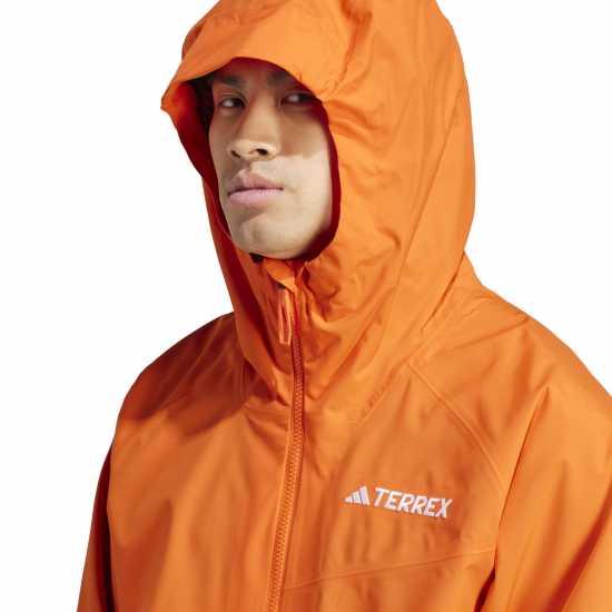 Adidas Непромокаемо Яке Mens Mt Waterproof Jacket Отражащ оранжев Мъжки грейки