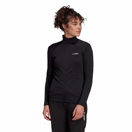 Adidas Дамско Яке Mt Fleece Jacket Womens Черно Дамски полар