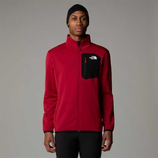 Мъжки Полар С Цип The North Face Crest Full Zip Fleece Mens Гранатено червено The North Face Mens