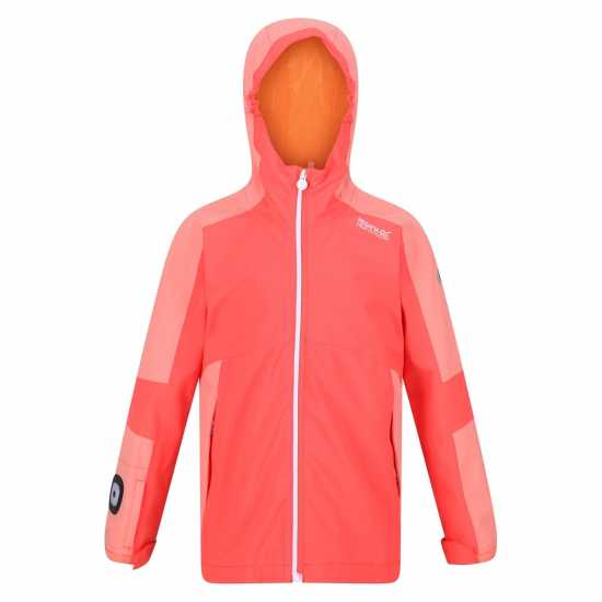 Непромокаемо Яке Regatta Rayz Waterproof Jacket Unisex Kids НеонПч / ФусЦ Детски якета и палта