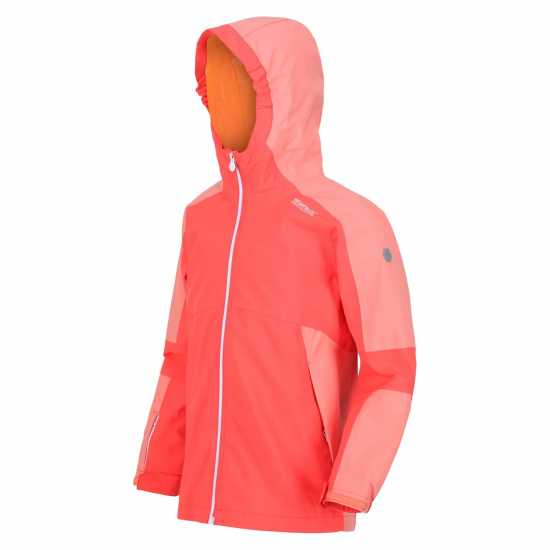 Непромокаемо Яке Regatta Rayz Waterproof Jacket Unisex Kids НеонПч / ФусЦ Детски якета и палта