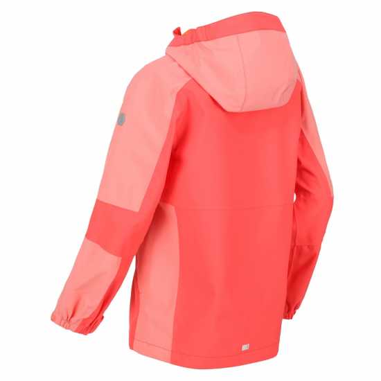 Непромокаемо Яке Regatta Rayz Waterproof Jacket Unisex Kids НеонПч / ФусЦ Детски якета и палта