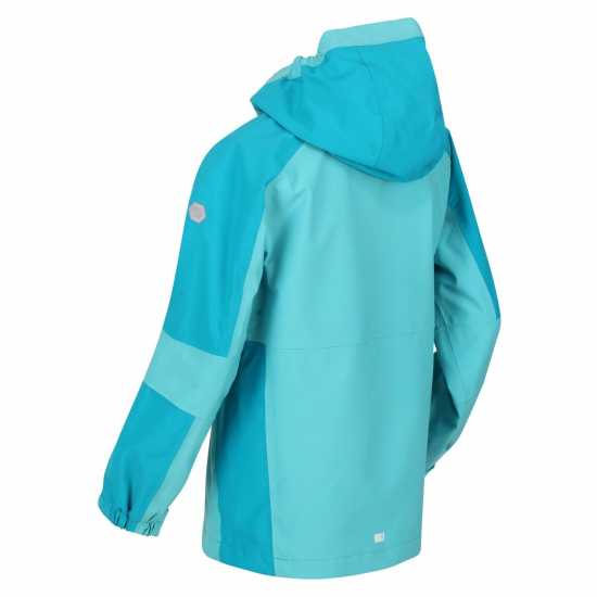 Непромокаемо Яке Regatta Rayz Waterproof Jacket Unisex Kids Туркоаз/Енам Детски якета и палта