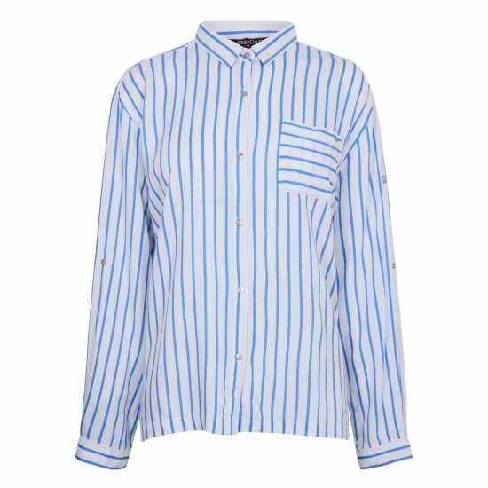 Риза С Дълъг Ръкав Regatta Meera Long Sleeve Shirt Womens Сини небеса Дамски ризи и тениски