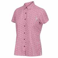 Regatta Womens Mindano V Short Sleeve Shirt Тъмно церизно Дамски ризи и тениски