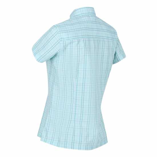 Regatta Womens Mindano V Short Sleeve Shirt ХладнаAquCheck Дамски ризи и тениски