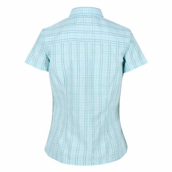 Regatta Womens Mindano V Short Sleeve Shirt ХладнаAquCheck Дамски ризи и тениски