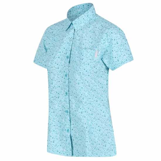 Regatta Womens Mindano V Short Sleeve Shirt ХладнаAquPetal Дамски ризи и тениски