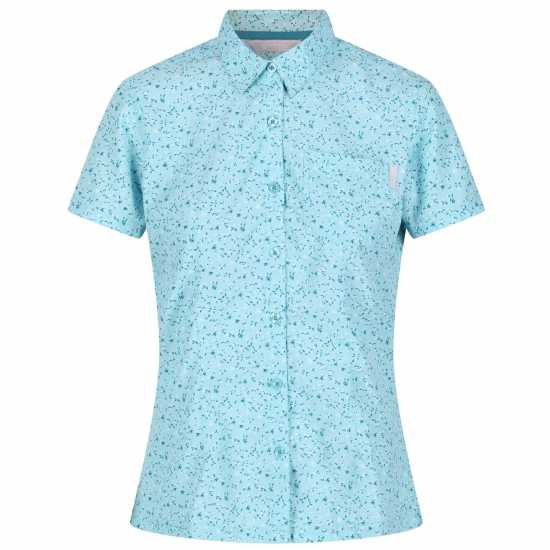 Regatta Womens Mindano V Short Sleeve Shirt ХладнаAquPetal Дамски ризи и тениски