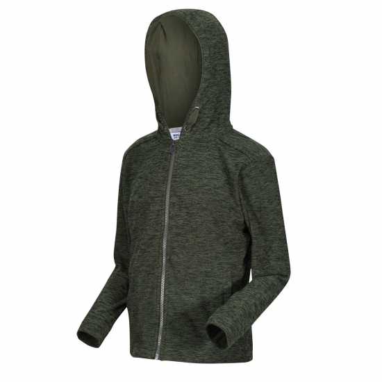 Regatta Harlem Full Zip Fleece Hoodie Unisex Kids РакзеленМрл Детски полар