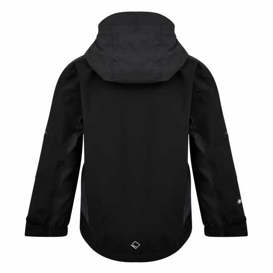 Непромокаемо Яке Regatta Junior Highton Ii Waterproof Jacket Anorak Unisex Kids Черно/Ясно Детски якета и палта