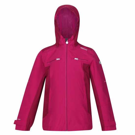 Непромокаемо Яке Regatta Junior Highton Ii Waterproof Jacket Anorak Unisex Kids Фуксия/Расп Детски якета и палта