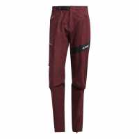 Adidas Мъжки Панталон Terrex Techrock Trousers Mens Сянка Червено Мъжко водонепромокаемо облекло