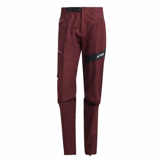 Adidas Мъжки Панталон Terrex Techrock Trousers Mens Сянка Червено Мъжко водонепромокаемо облекло