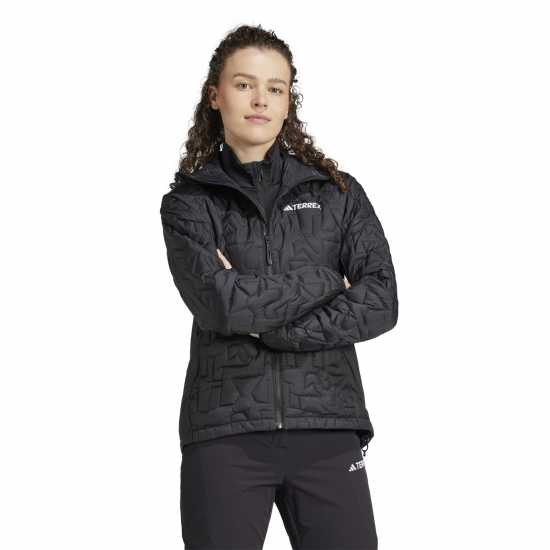 Adidas Дамско Яке С Качулка Terrex Xperior Primaloft Loose Fill Insulated Hooded Jacket Womens Черно Дамски грейки