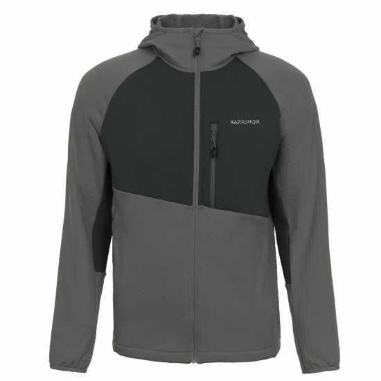 Karrimor Мъжко Яке Grid Fleece Hood Jacket Mens Черно Мъжки полар