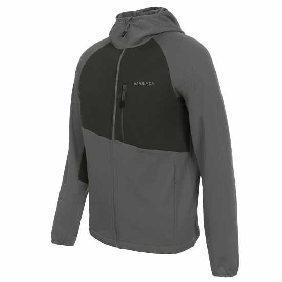 Karrimor Мъжко Яке Grid Fleece Hood Jacket Mens Черно Мъжки полар