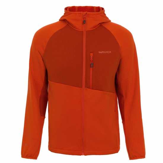 Karrimor Мъжко Яке Grid Fleece Hood Jacket Mens Оранжево Мъжки полар