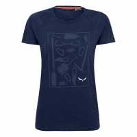 Salewa Pure Box Tee Ld99 Морска синьо Дамски тениски и фланелки