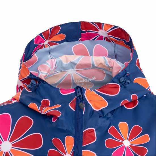 Ladies' Waterproof Packaway Jacket Navy/Red Дамски грейки