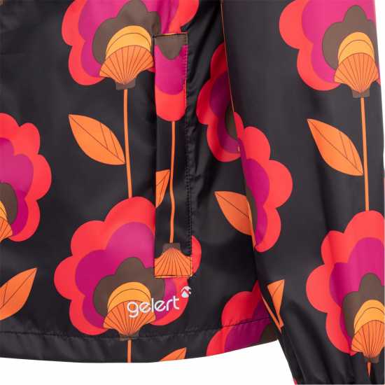 Gelert Ladies' Waterproof Packaway Jacket Черно/Розово 