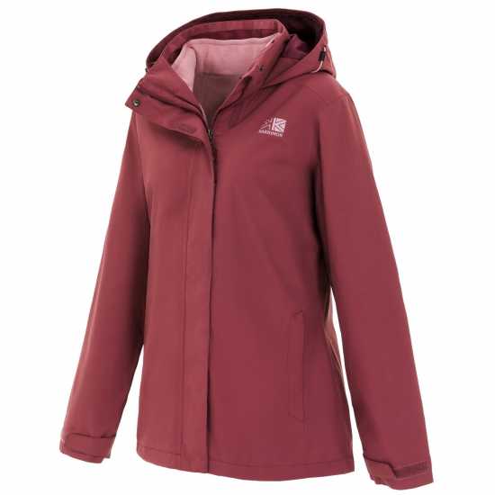 Дамско Яке Karrimor 3 In 1 Weathertite Jacket Ladies Тъмно розово 